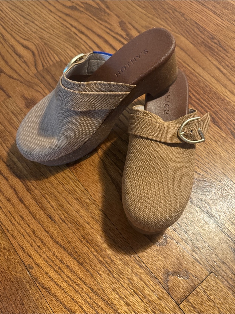 Rothy's The Classic Clog gold buckle - Butternut Size 8